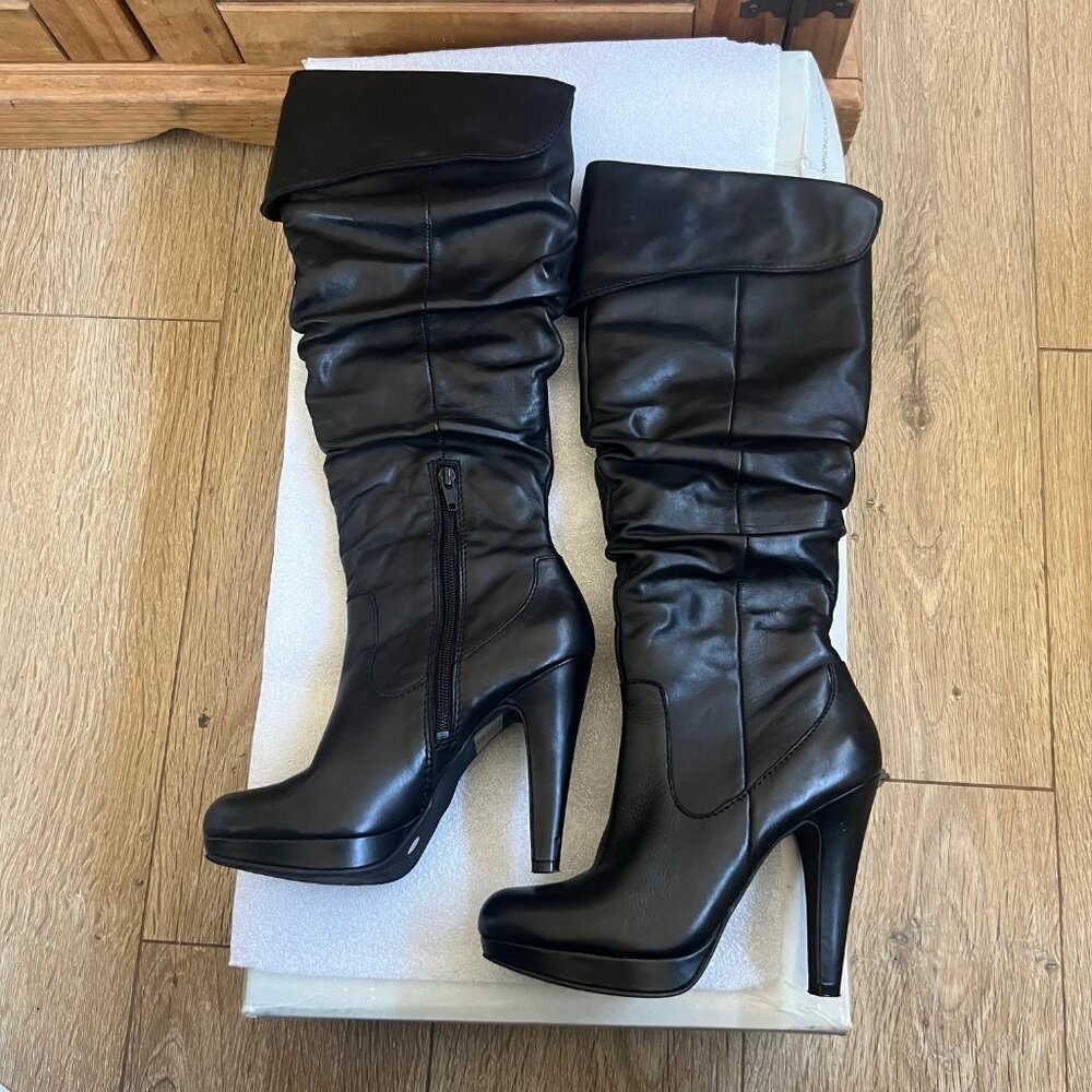 JESSICA SIMPSON KNEE HIGH BLACK BOOTS SIZE